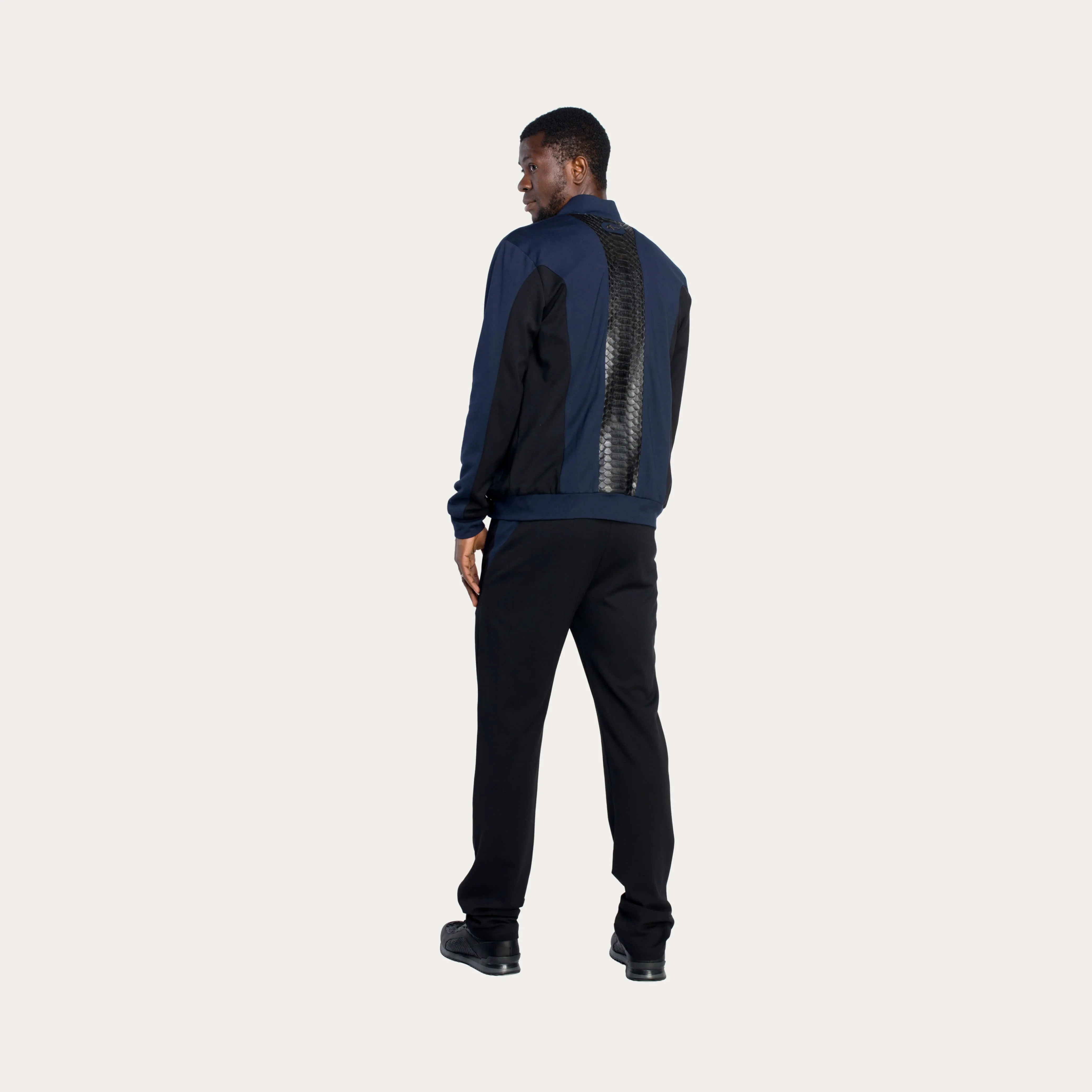Python Leather & Fabric Two-Tone Activewear
