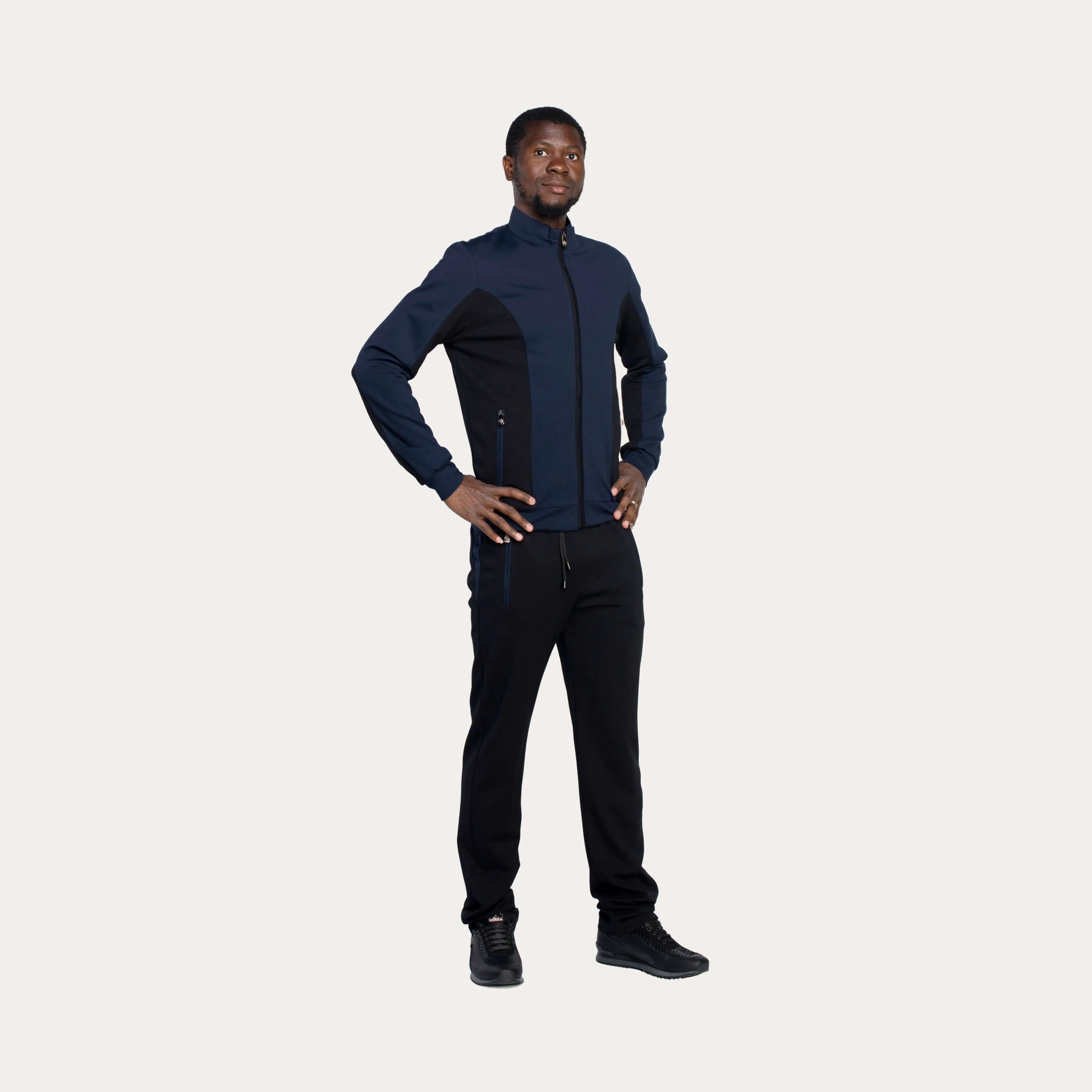 Python Leather & Fabric Two-Tone Activewear
