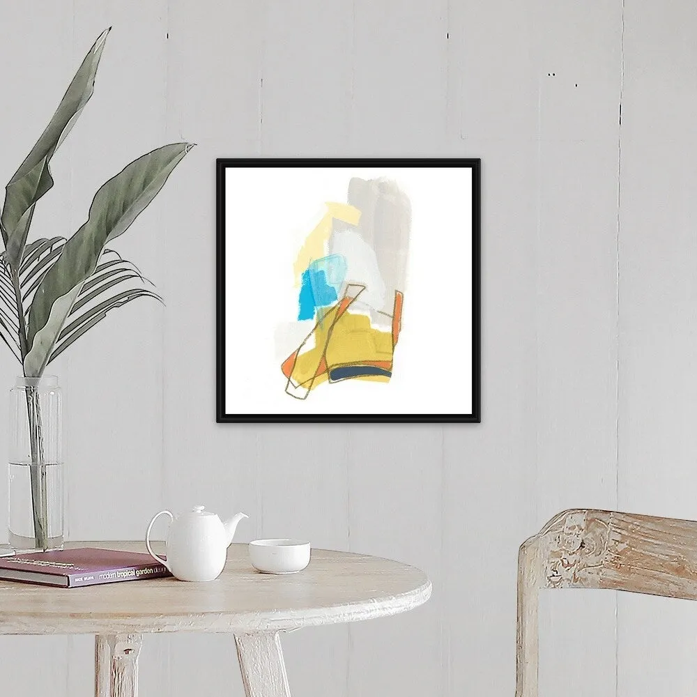 "Allegro VI" Black Float Frame Canvas Art