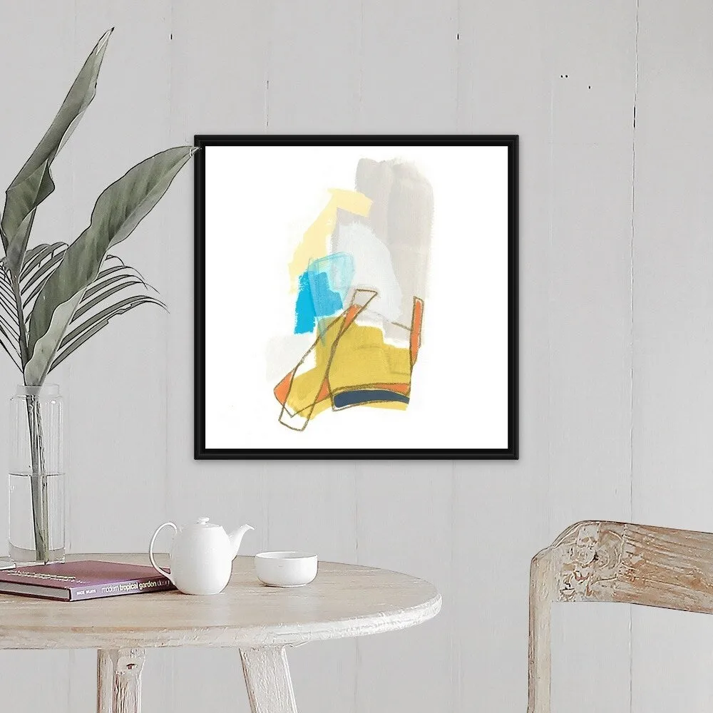 "Allegro VI" Black Float Frame Canvas Art