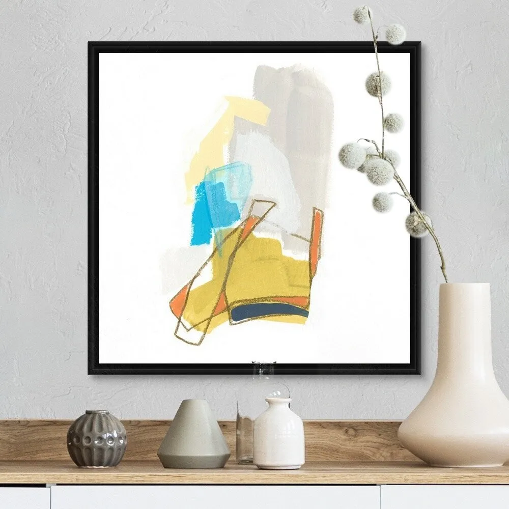 "Allegro VI" Black Float Frame Canvas Art