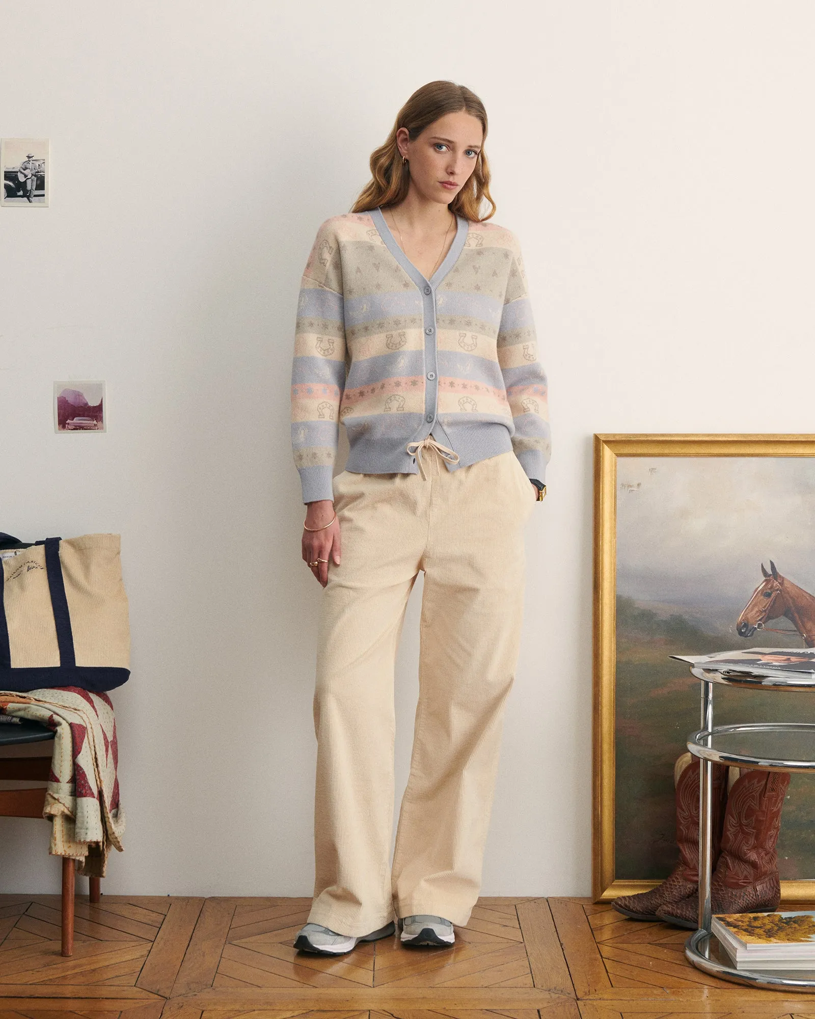 "Good Luck" Changarnier merino wool cardigan