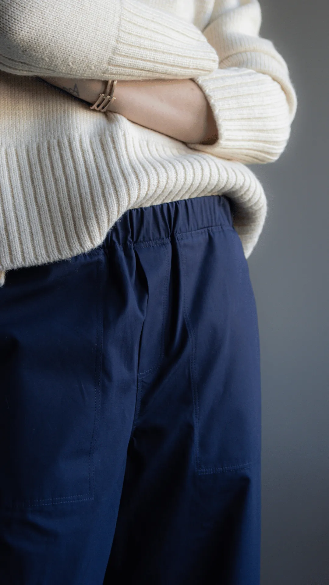 Raye Ecru Sweater by Elwin