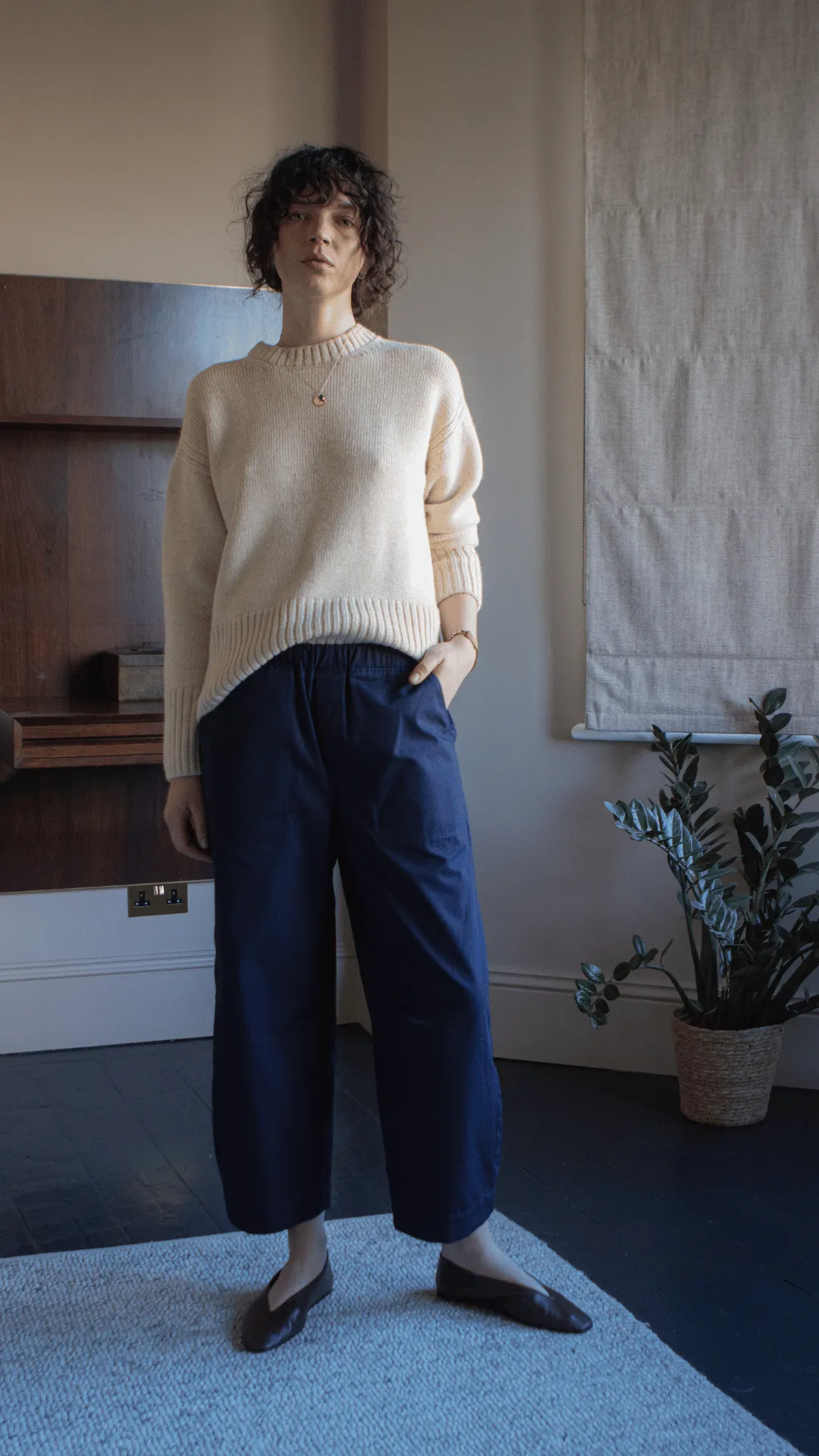 Raye Ecru Sweater by Elwin