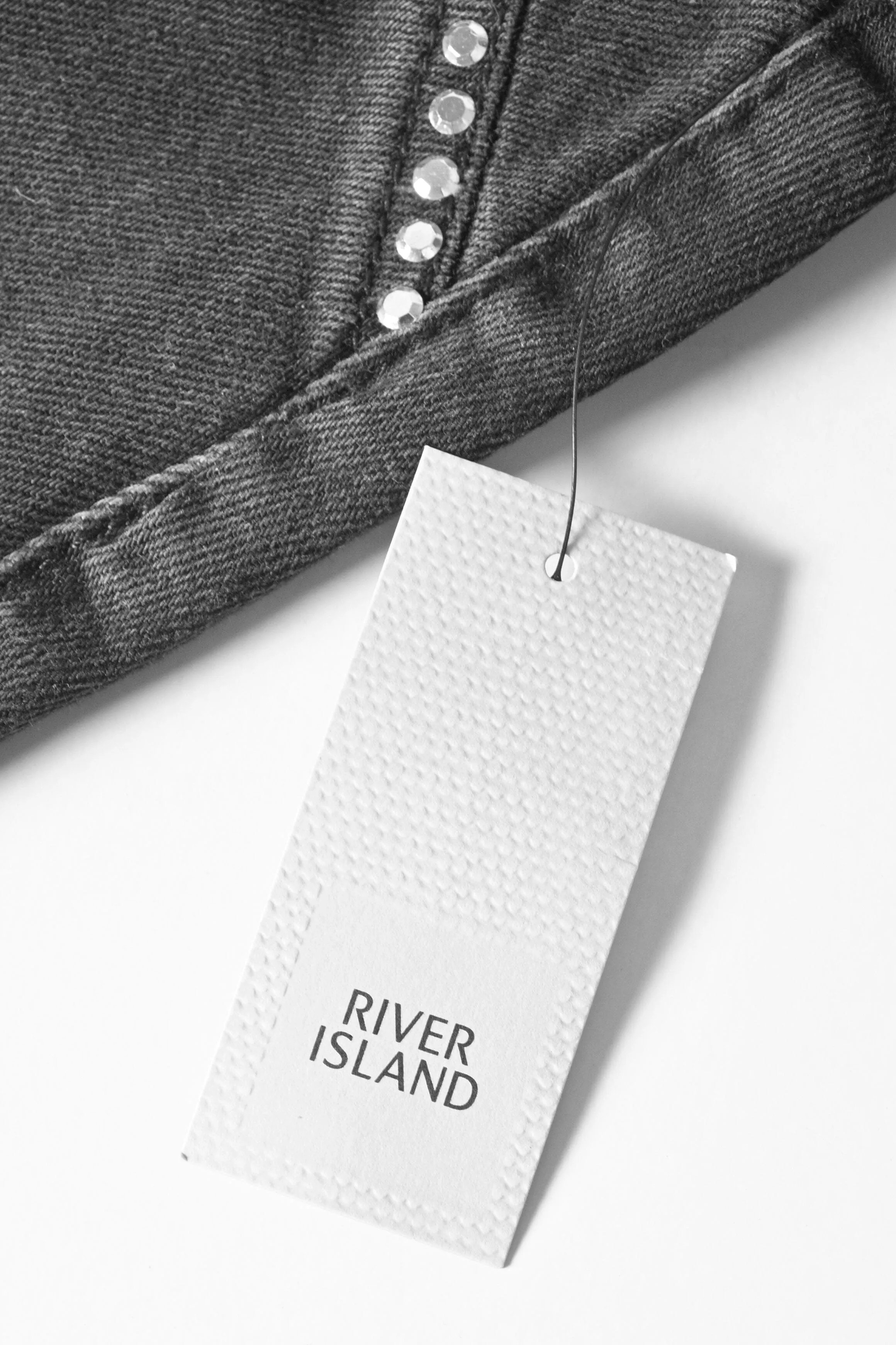 River Island Girl's Studded Denim Skirt