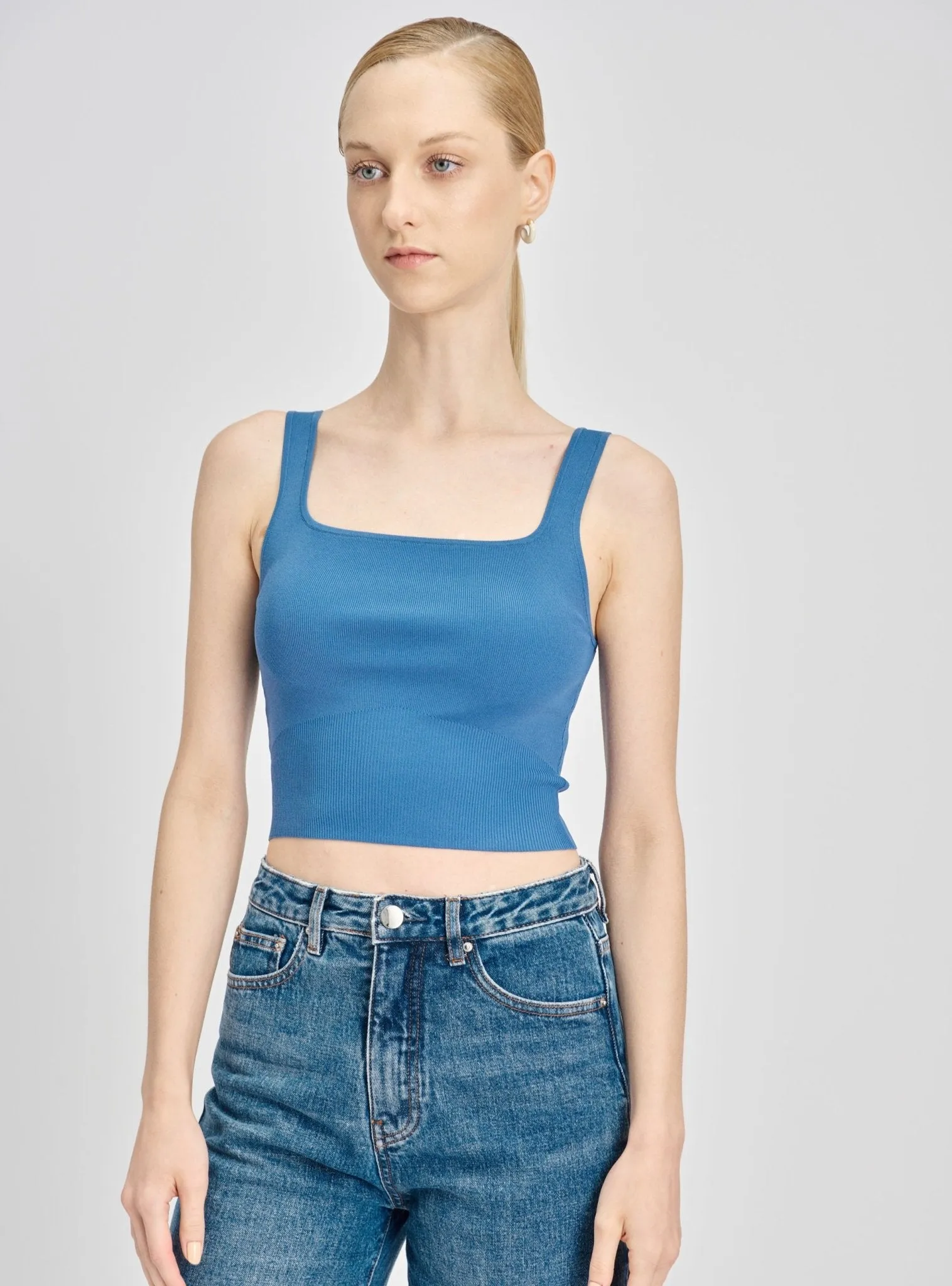 ROSEMARY jersey knit top (Sky blue)