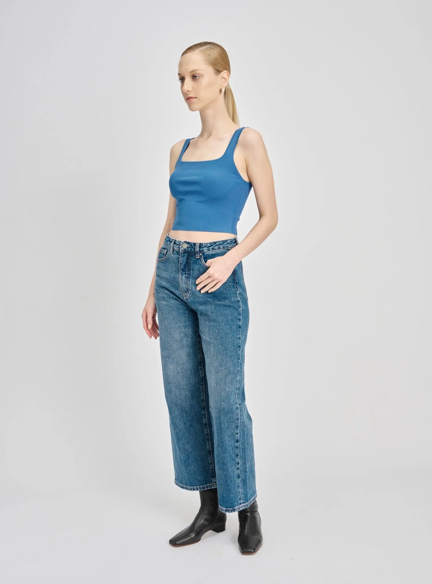 ROSEMARY jersey knit top (Sky blue)