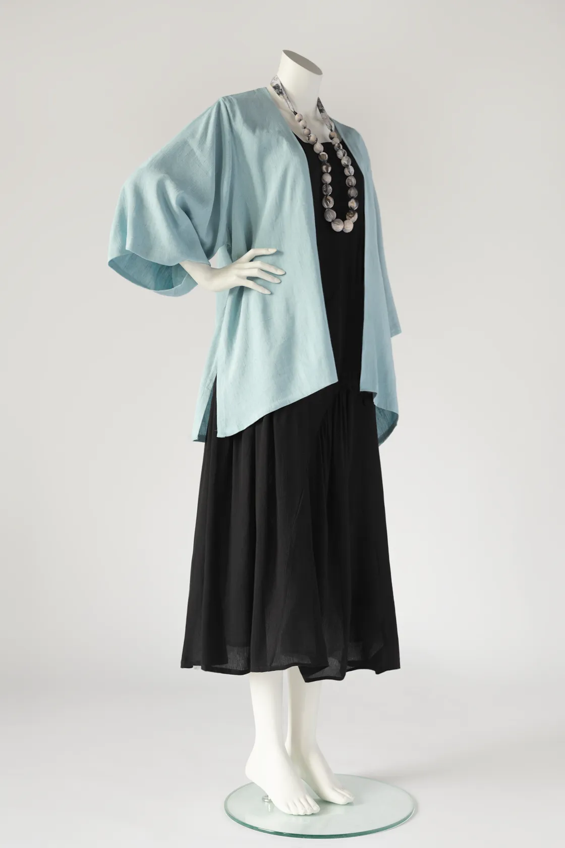 Short Kimono Jacket in Evian Papyrus