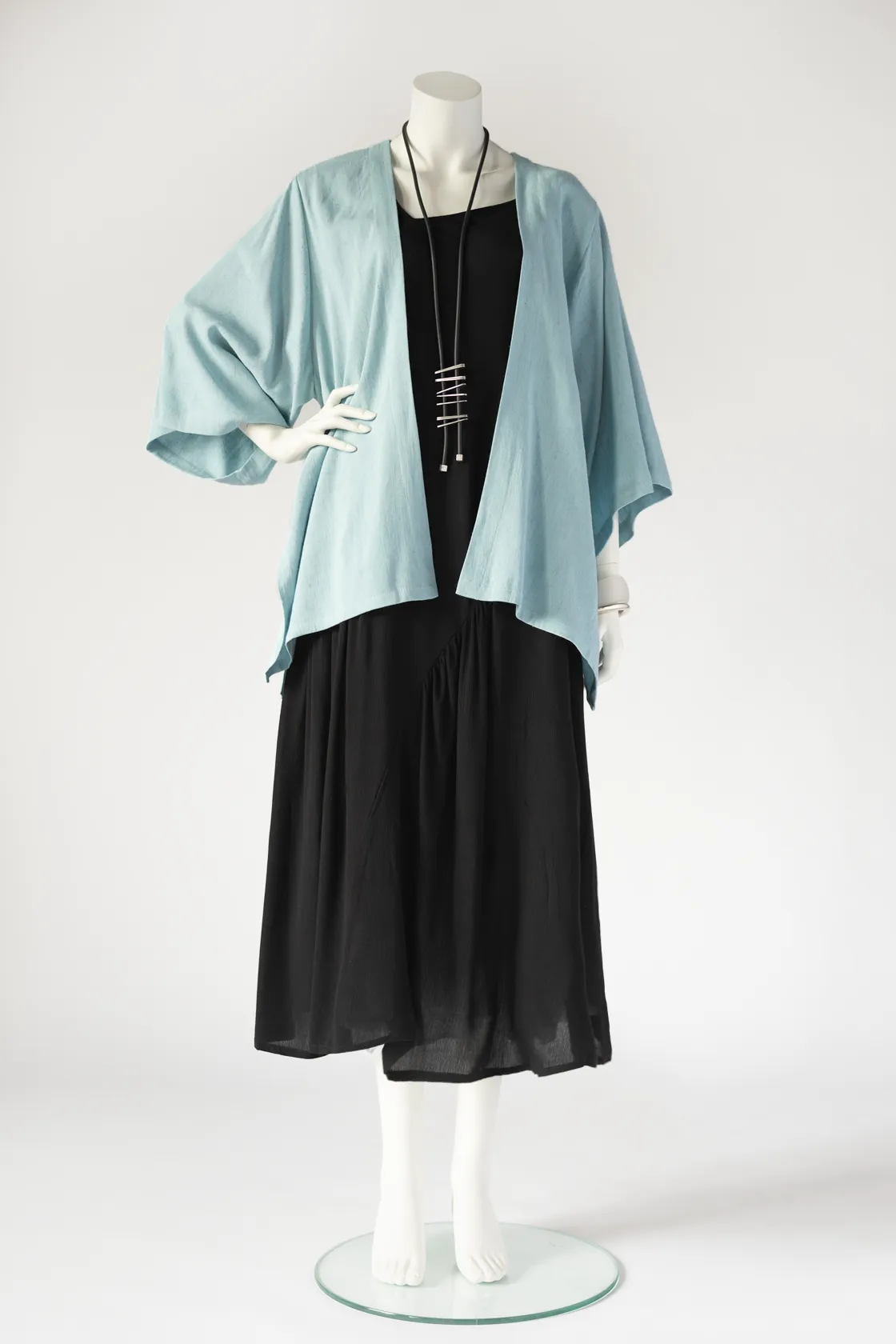 Short Kimono Jacket in Evian Papyrus