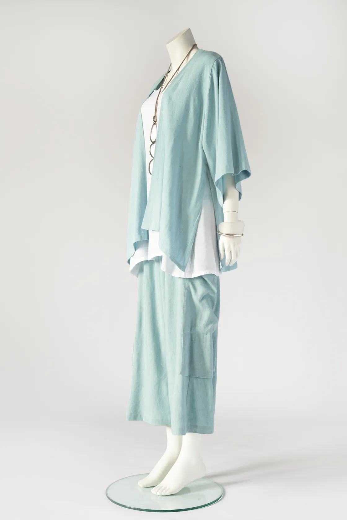 Short Kimono Jacket in Evian Papyrus