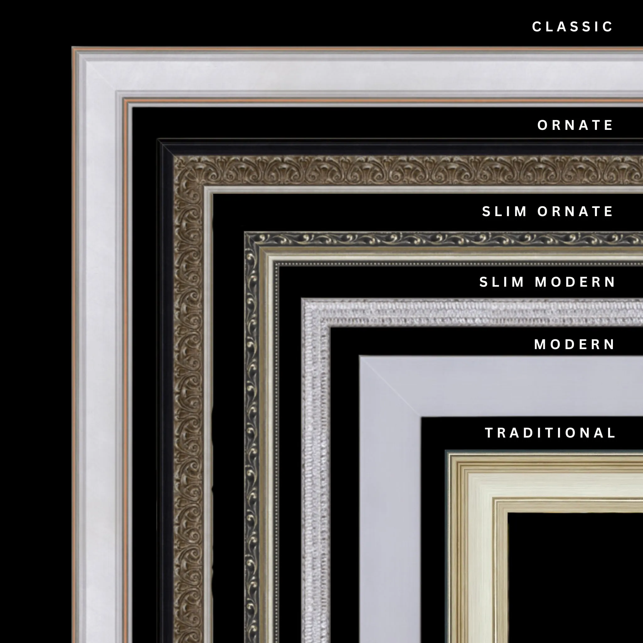Silver 36x45 Picture Frame Ornate Traditional Classic Antique