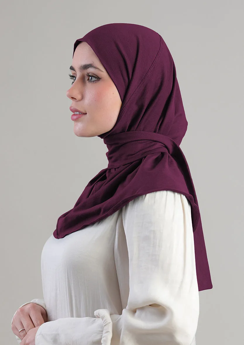 Snap Hijab-Plain Jersey Cotton