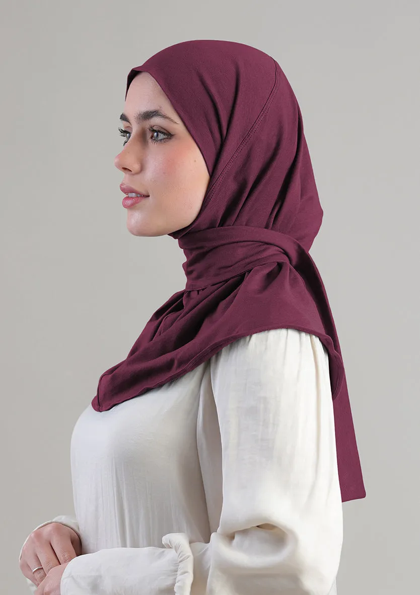 Snap Hijab-Plain Jersey Cotton