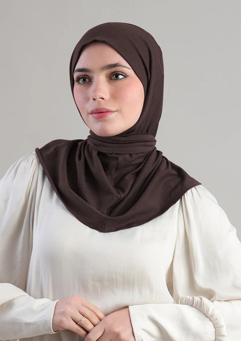 Snap Hijab-Plain Jersey Cotton