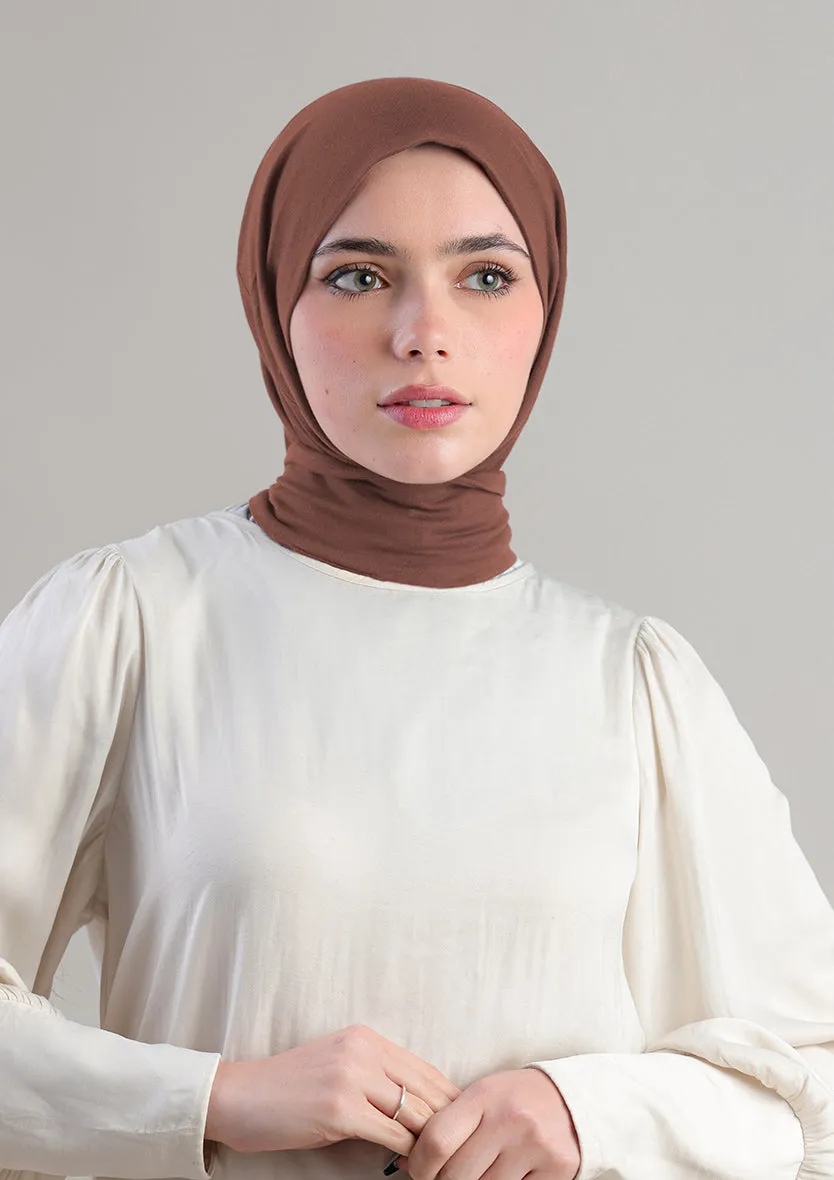 Snap Hijab-Plain Jersey Cotton
