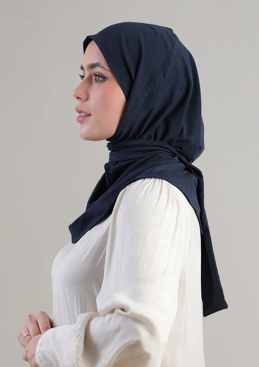Snap Hijab-Plain Jersey Cotton