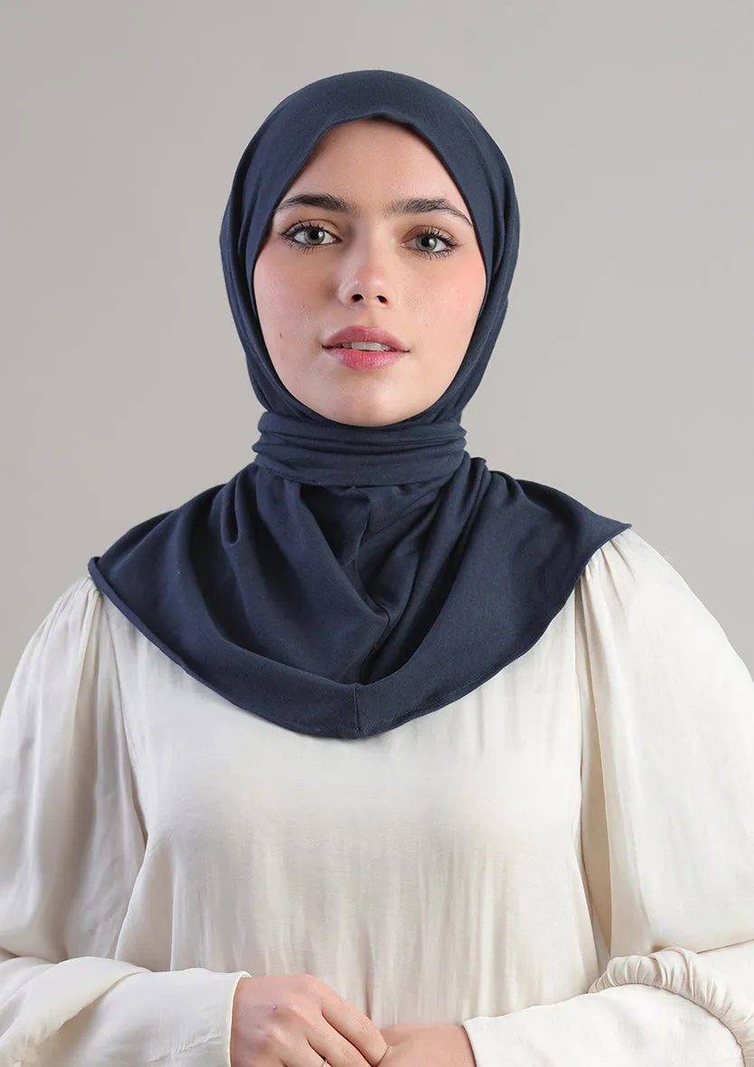 Snap Hijab-Plain Jersey Cotton