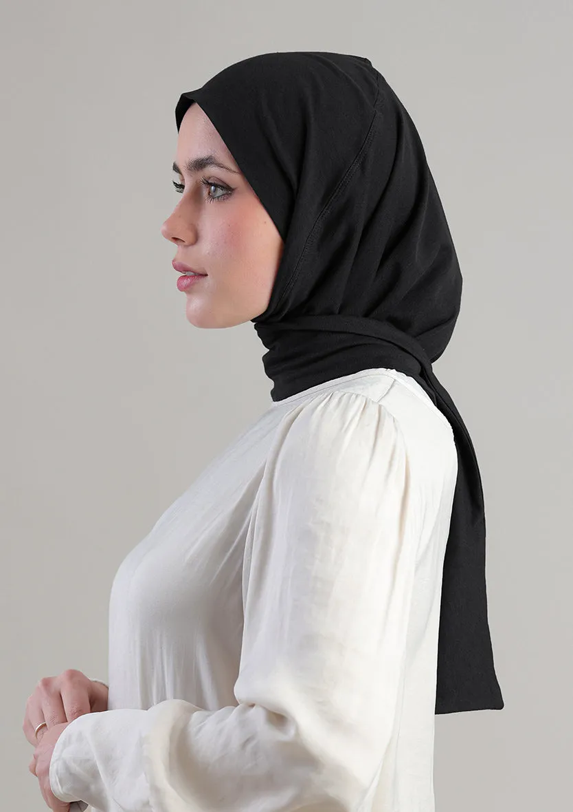 Snap Hijab-Plain Jersey Cotton
