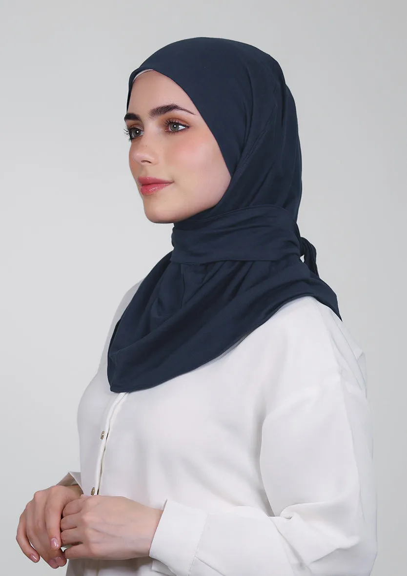 Snap Hijab-Plain Jersey Cotton