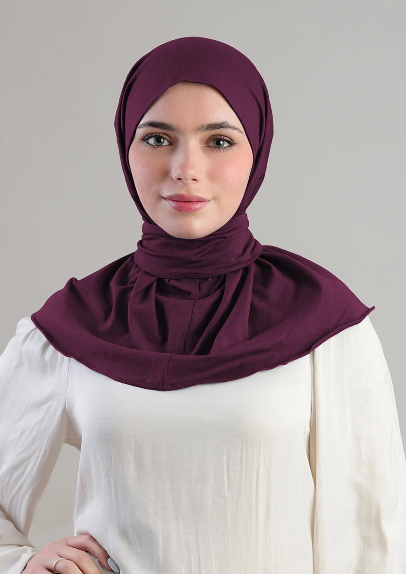 Snap Hijab-Plain Jersey Cotton
