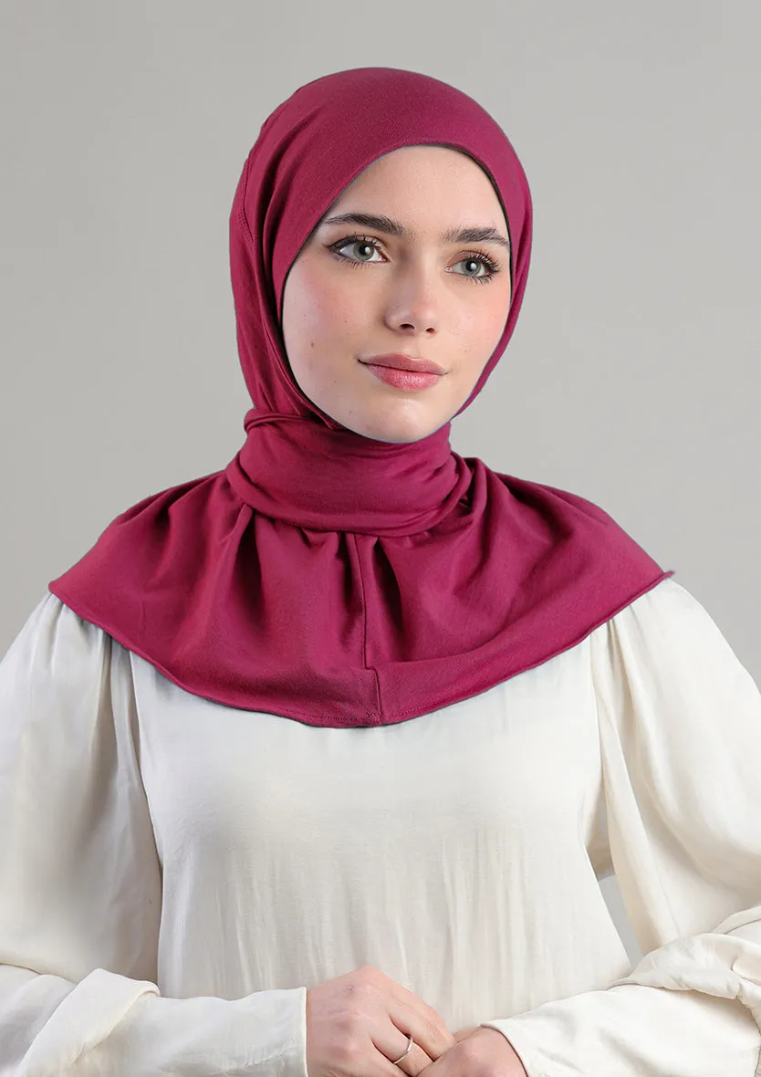 Snap Hijab-Plain Jersey Cotton