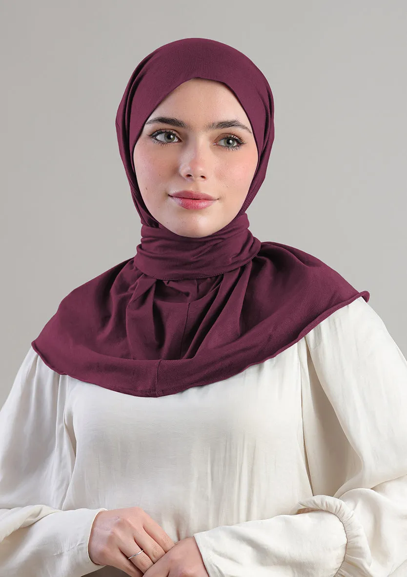 Snap Hijab-Plain Jersey Cotton