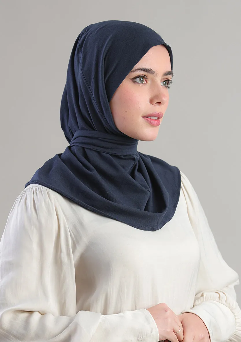 Snap Hijab-Plain Jersey Cotton