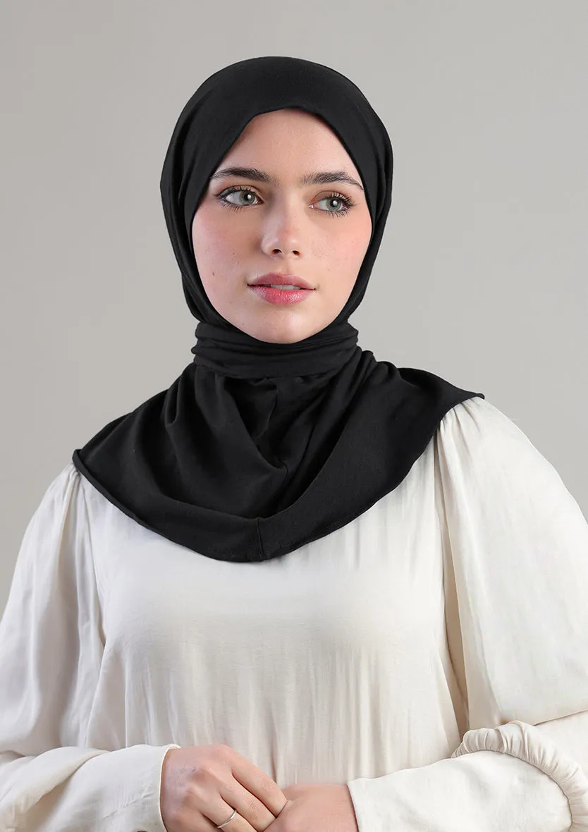 Snap Hijab-Plain Jersey Cotton