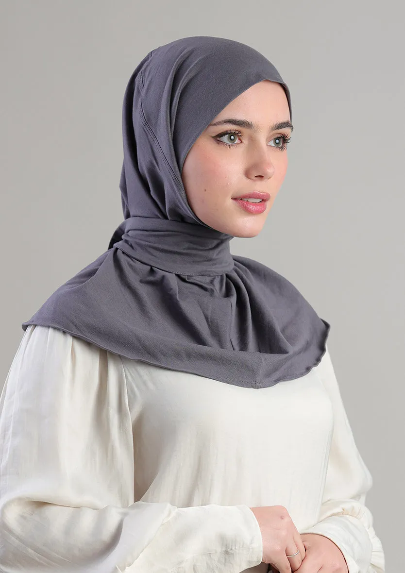 Snap Hijab-Plain Jersey Cotton