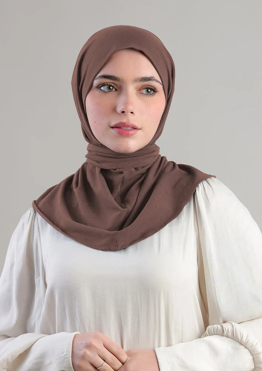 Snap Hijab-Plain Jersey Cotton