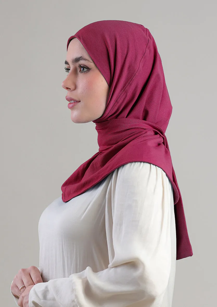 Snap Hijab-Plain Jersey Cotton