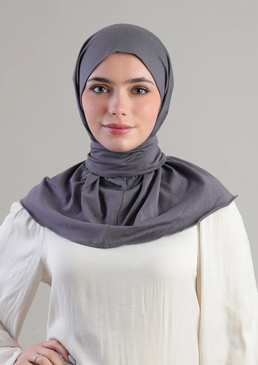 Snap Hijab-Plain Jersey Cotton