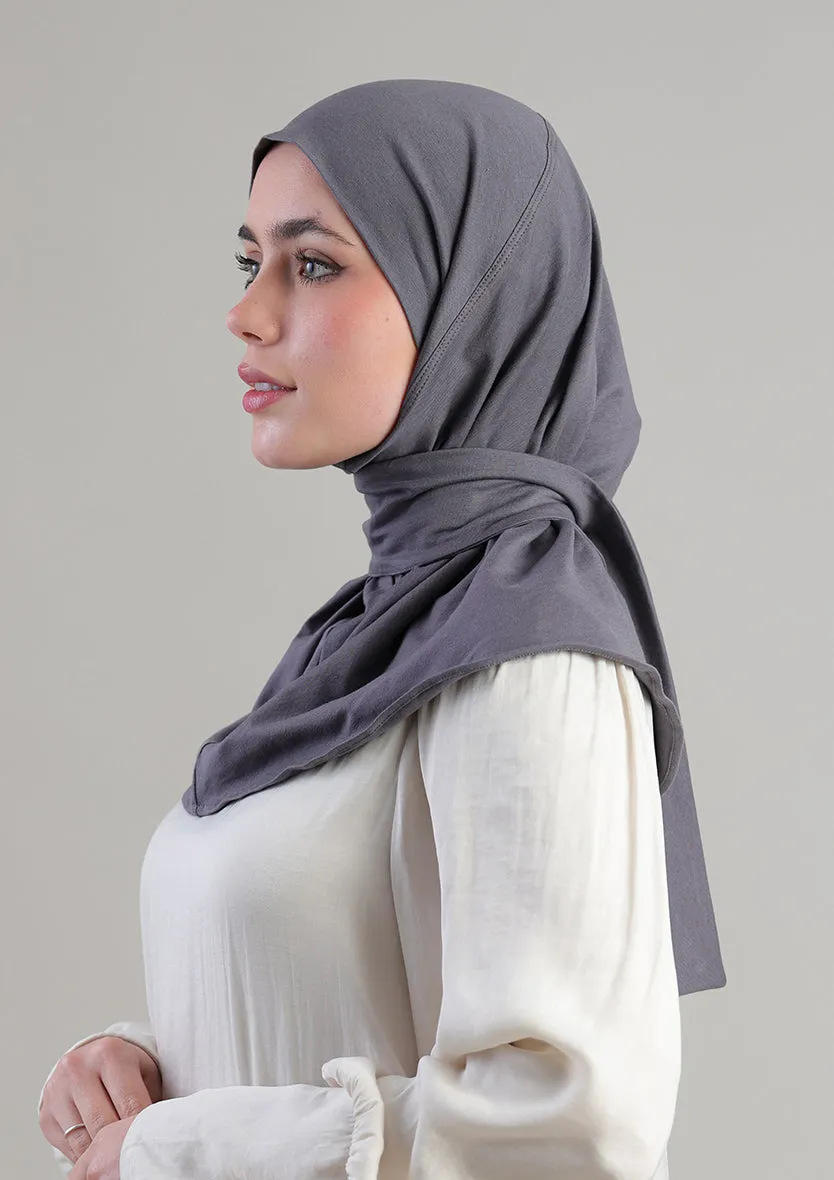 Snap Hijab-Plain Jersey Cotton
