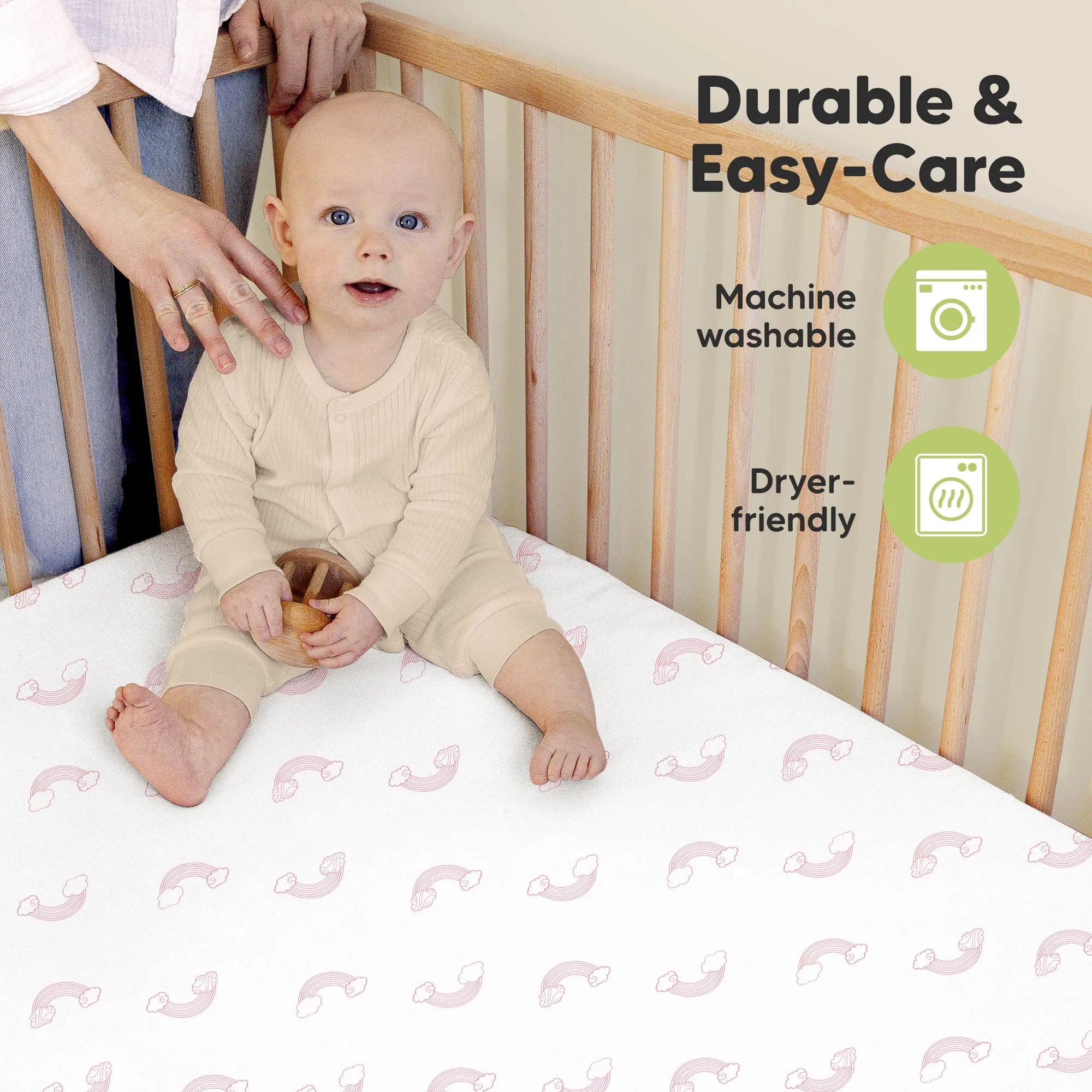 Soothe Fitted Crib Sheet (Dreamland)
