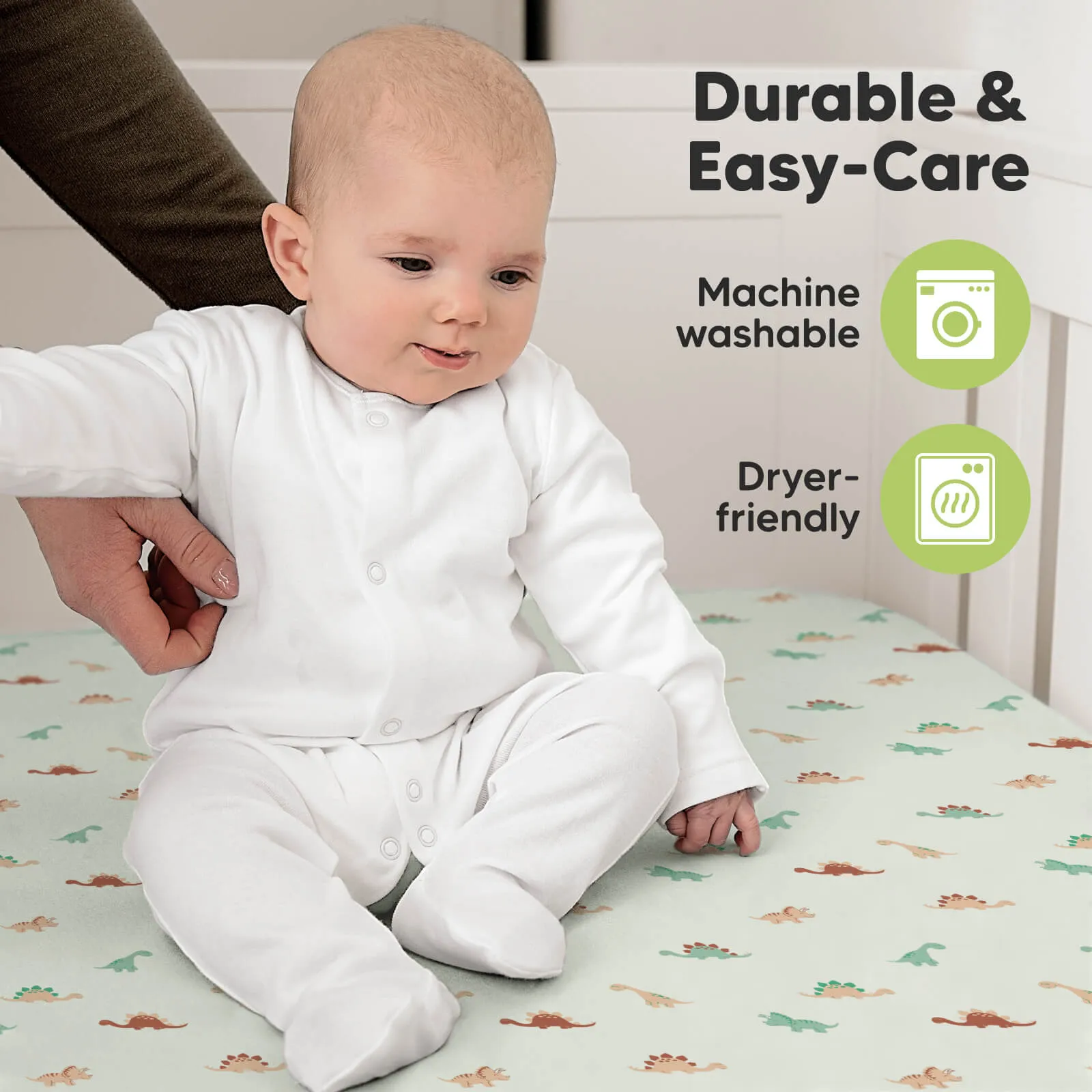 Soothe Fitted Crib Sheet (Roarsome)