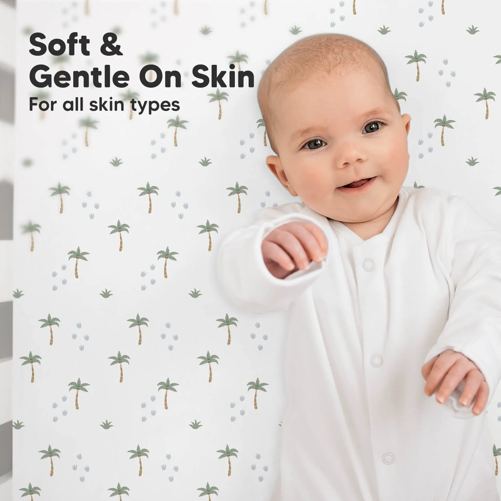 Soothe Fitted Crib Sheet (Roarsome)