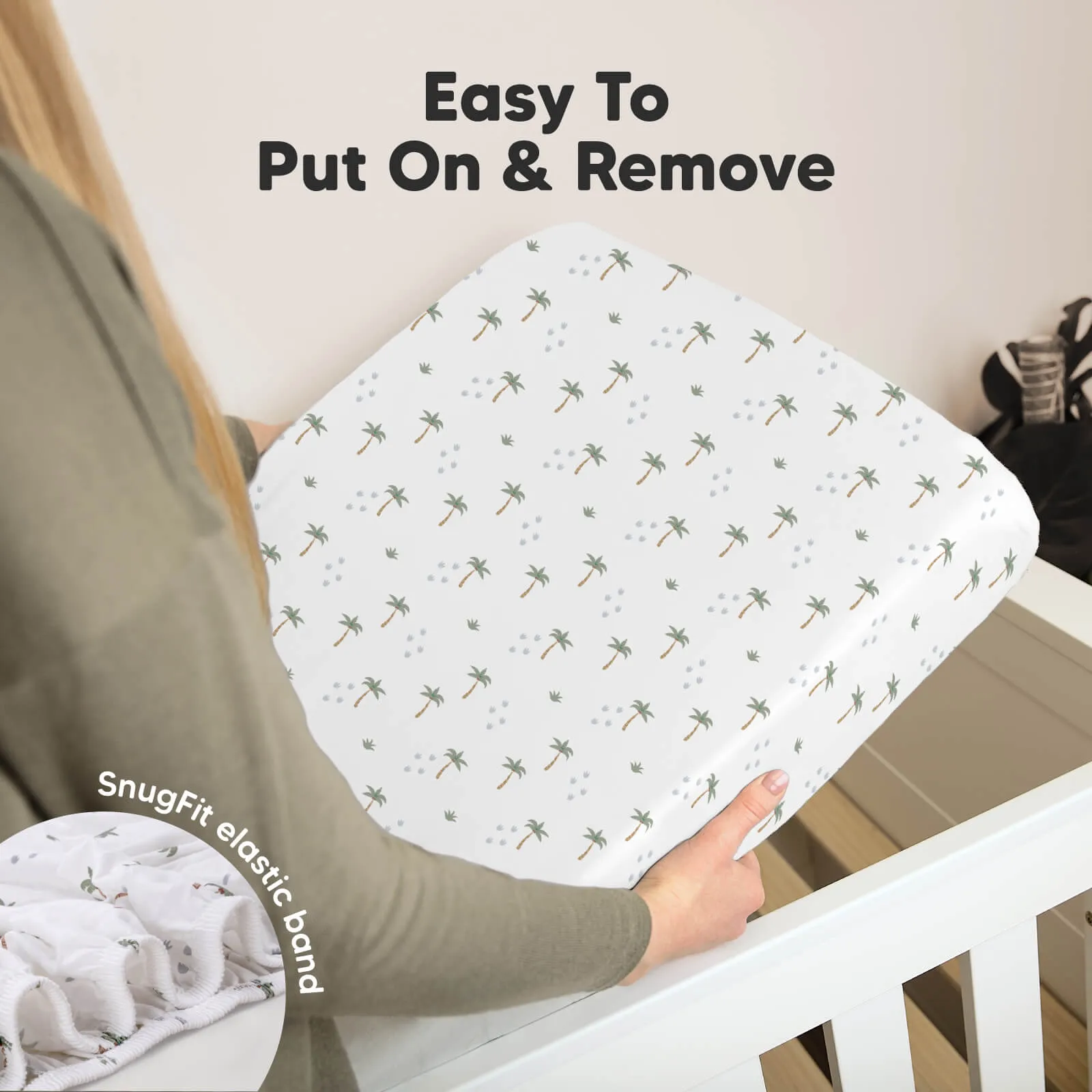 Soothe Fitted Crib Sheet (Roarsome)