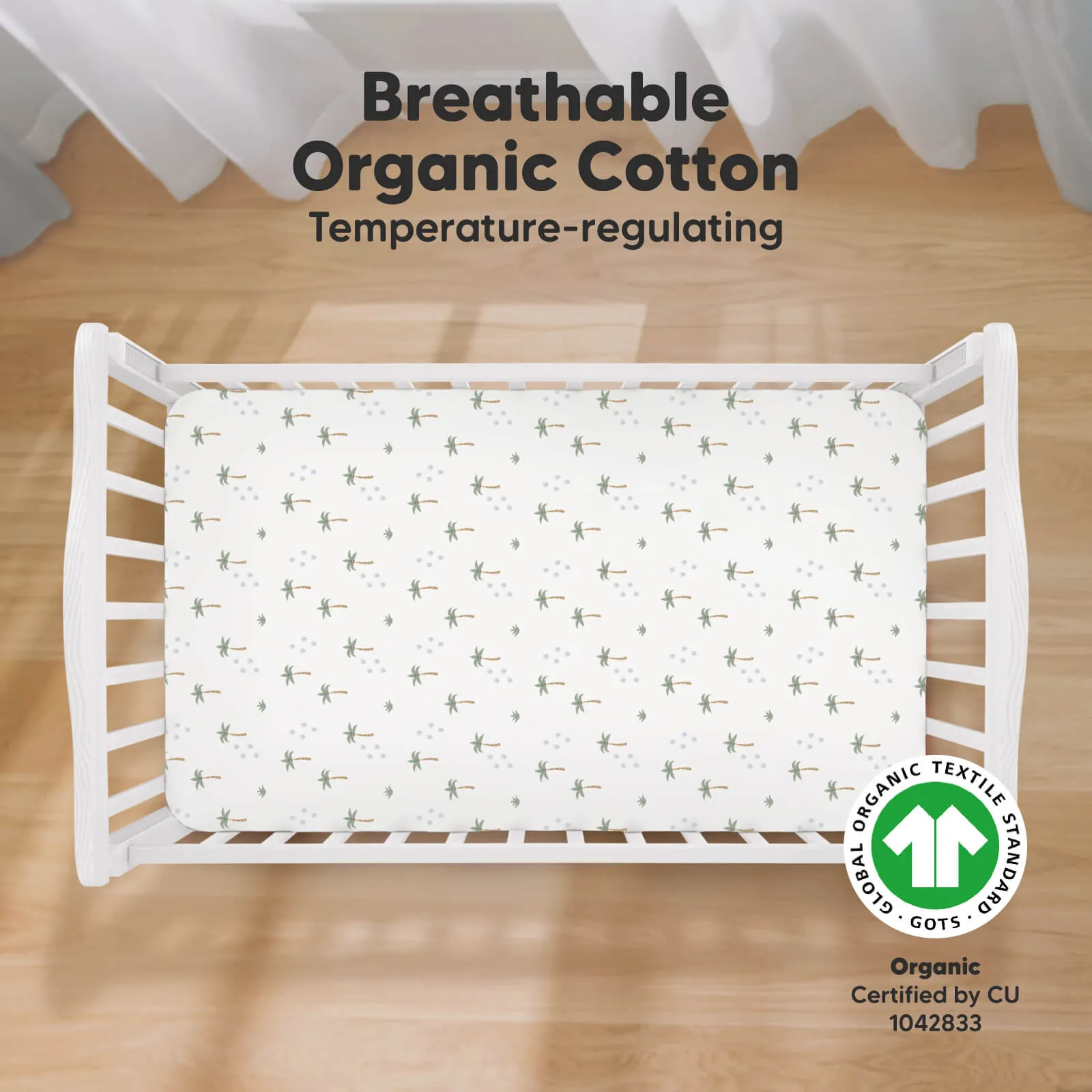 Soothe Fitted Crib Sheet (Roarsome)