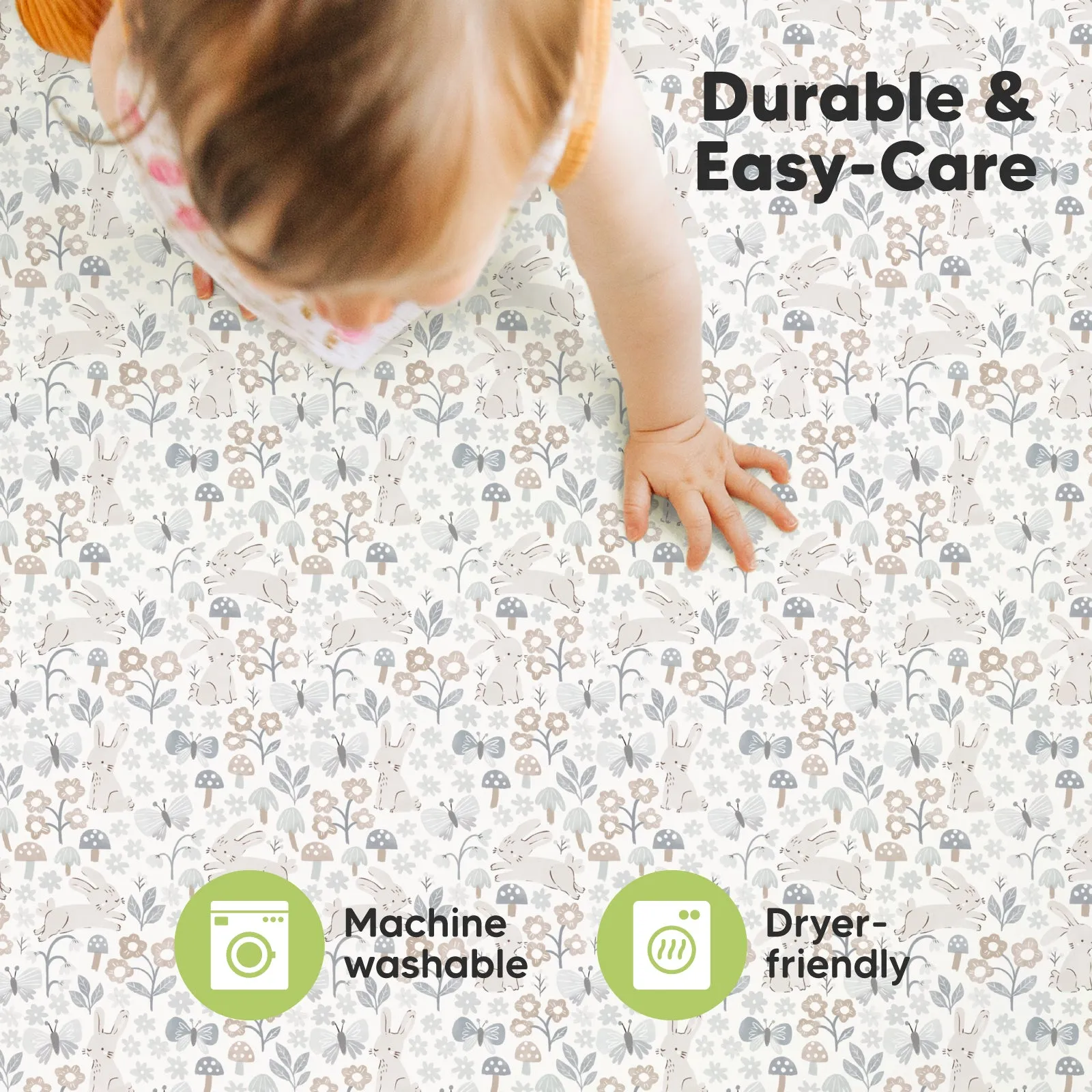 Soothe Fitted Mini Crib Sheet (Prairie)