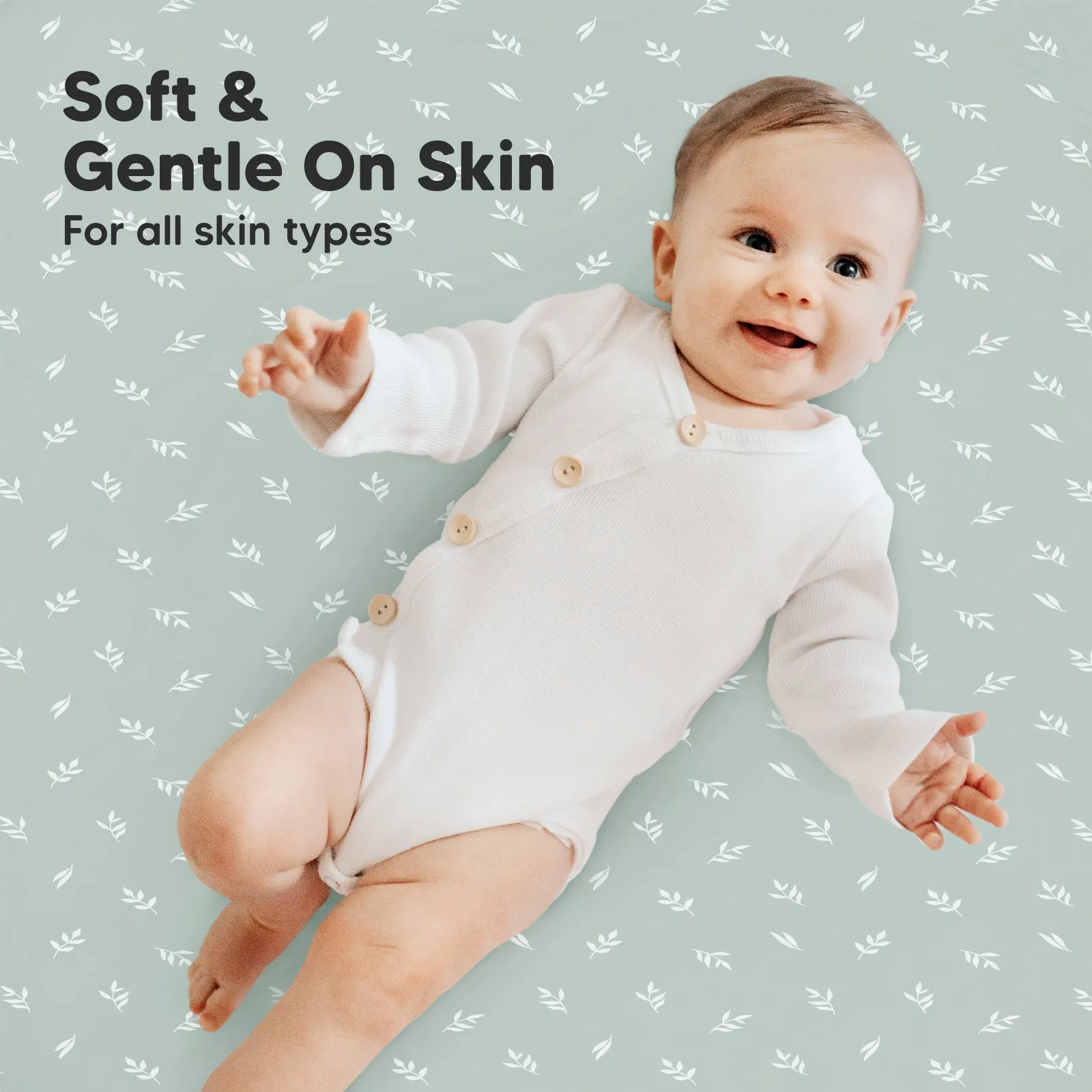 Soothe Fitted Mini Crib Sheet (Prairie)