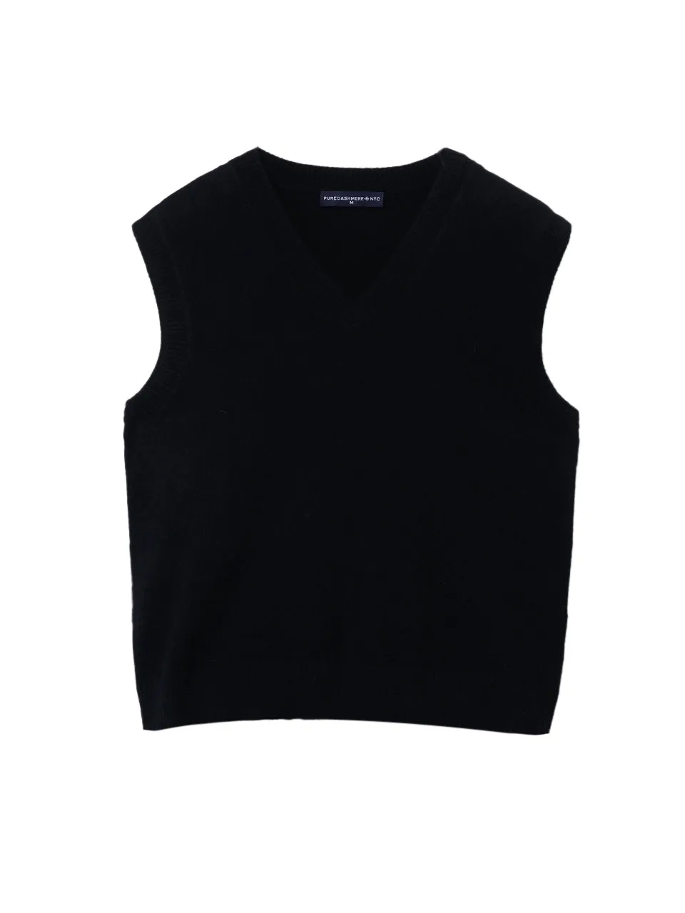 V Neck Vest_Black