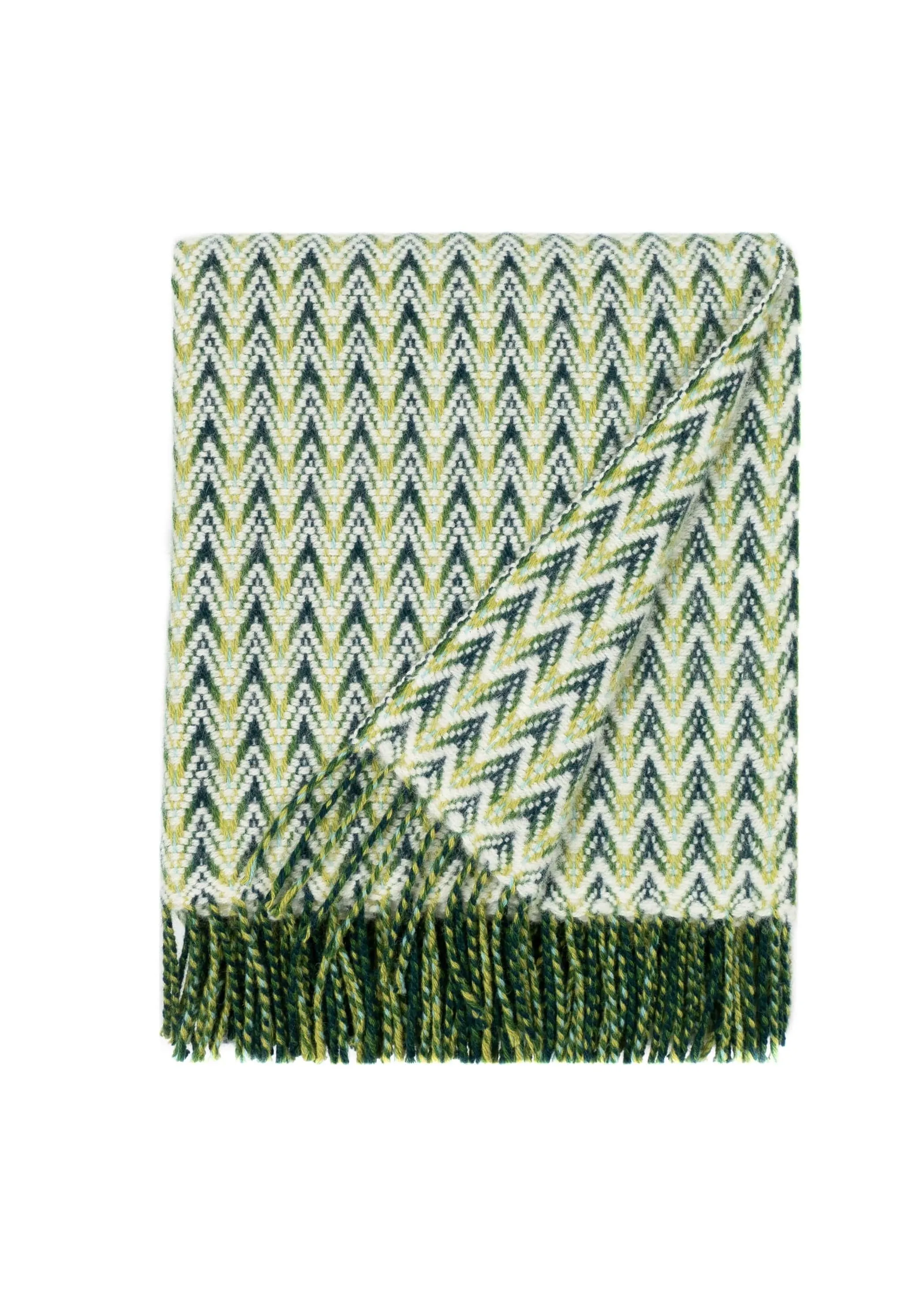 Wave Wool Design blanket throw - Grey