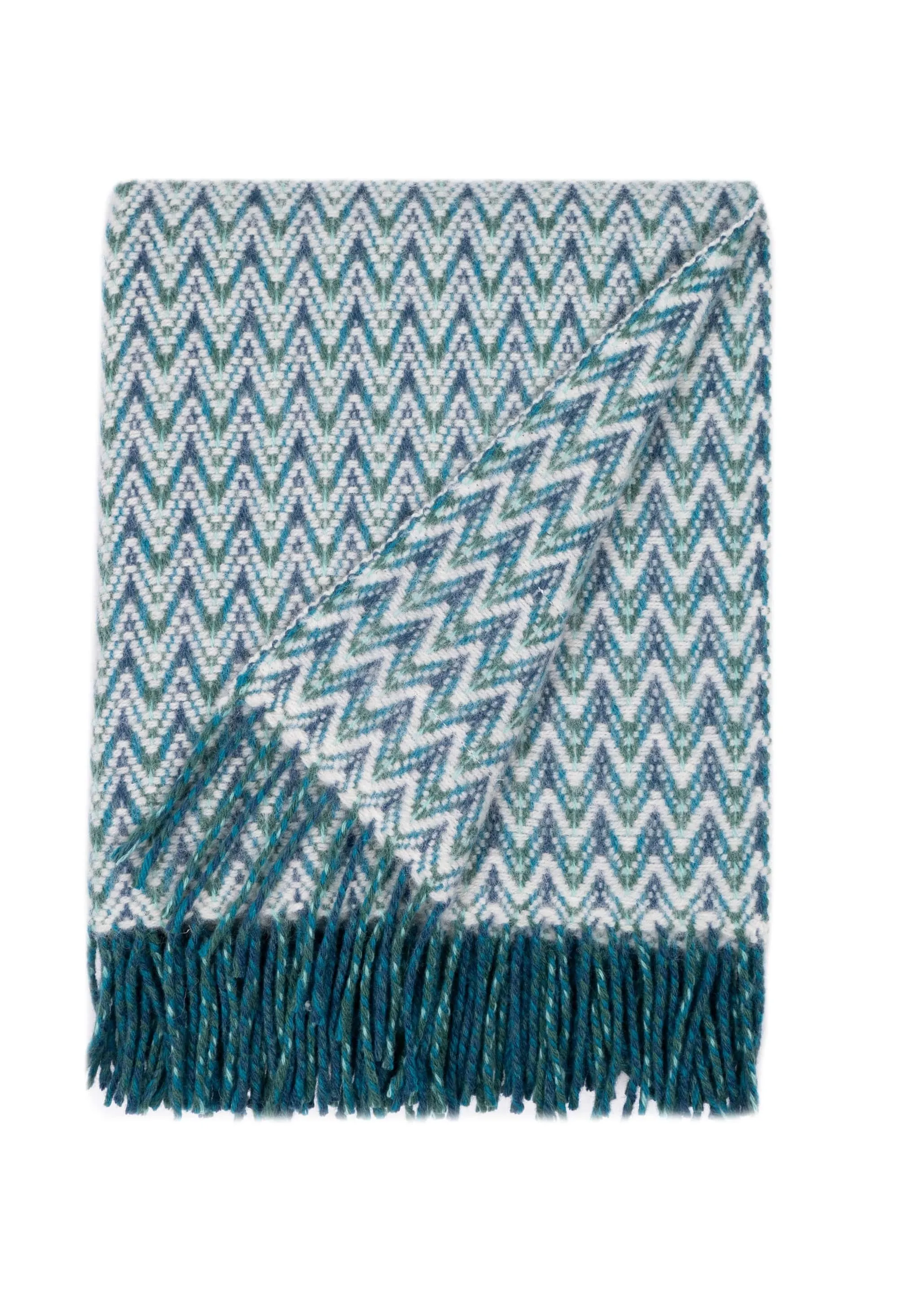 Wave Wool Design blanket throw - Grey