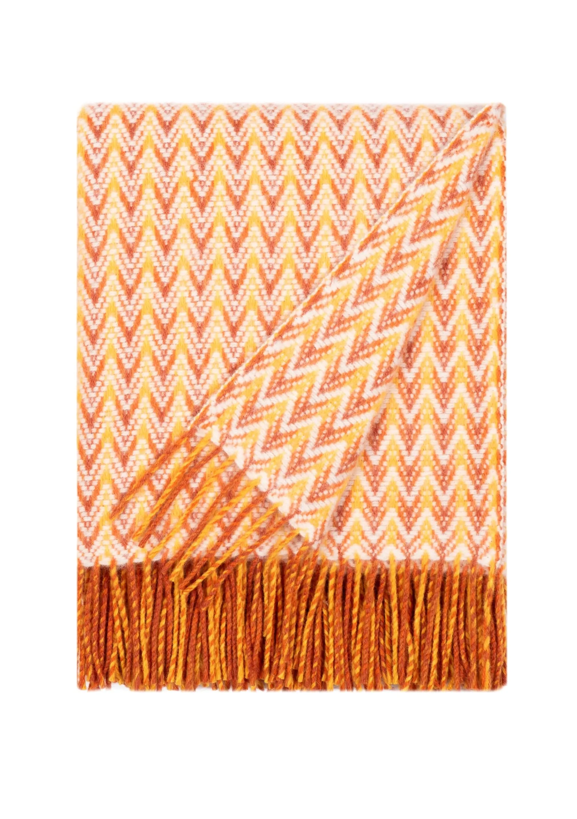 Wave Wool Design blanket throw - Grey