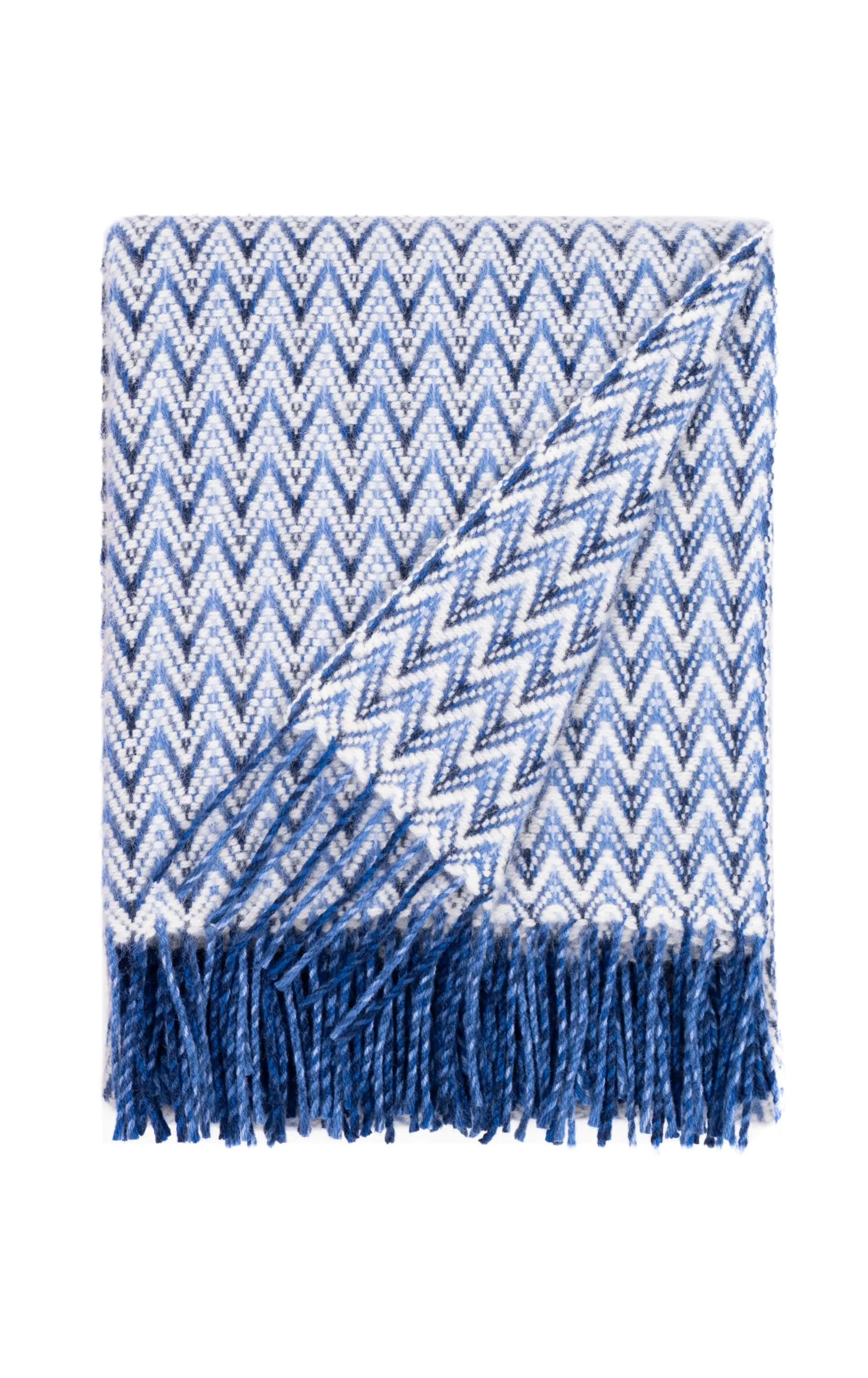 Wave Wool Design blanket throw - Grey