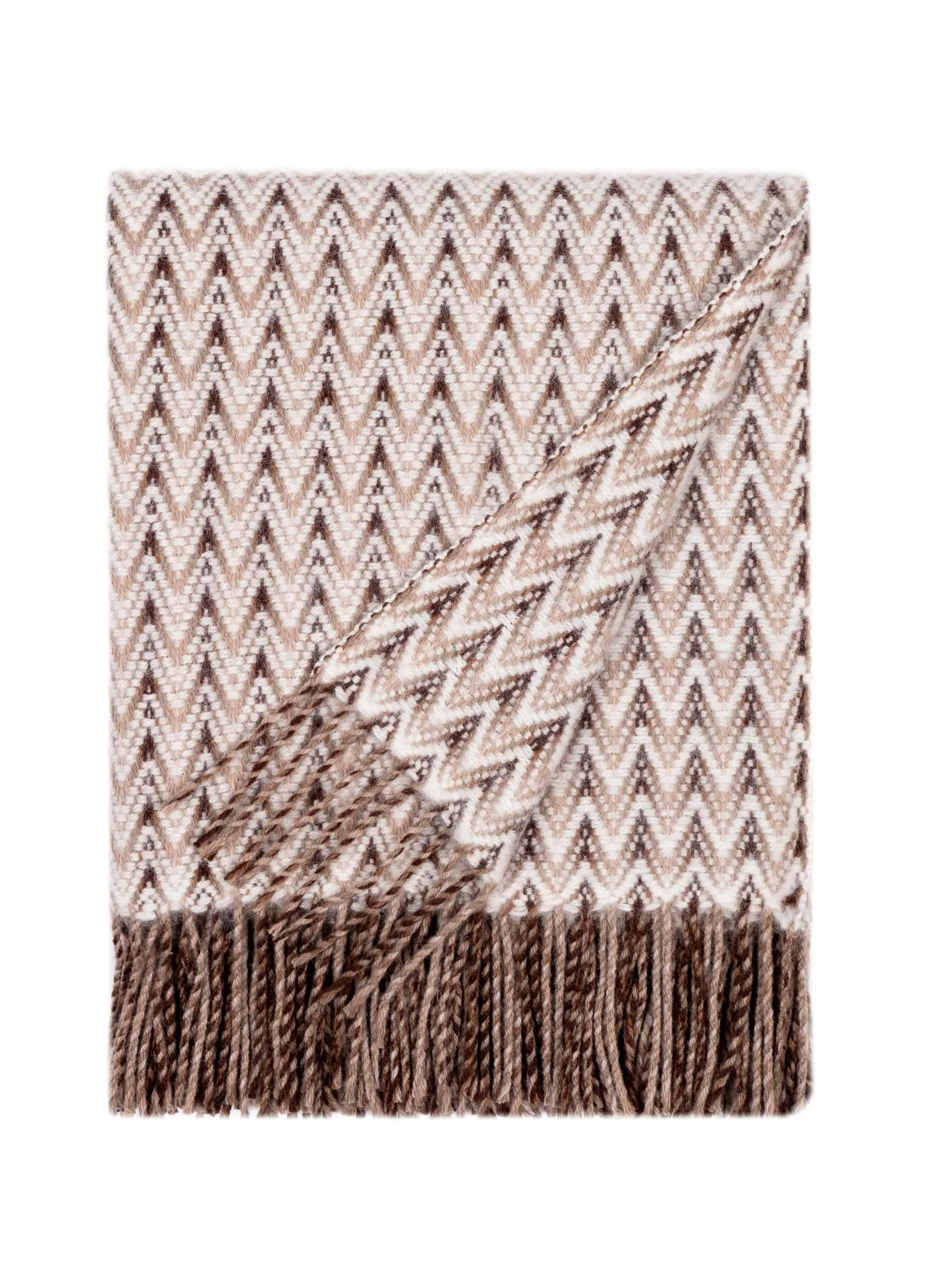 Wave Wool Design blanket throw - Grey