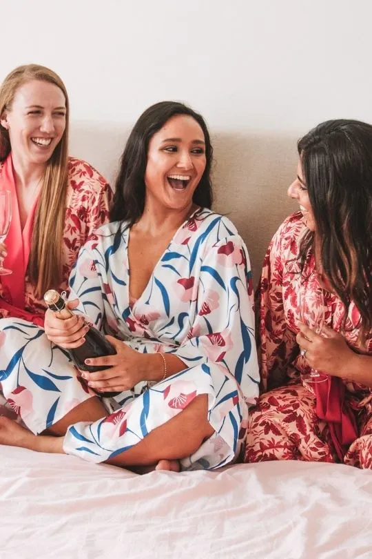 White Floral Bridal Robe
