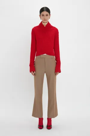 Wrap Detail Jumper In Red